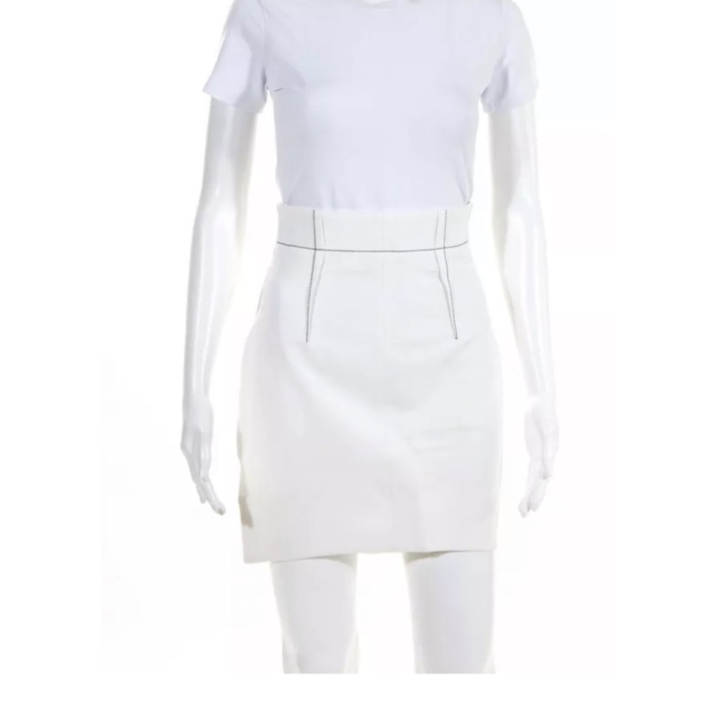 Cushnie White high waist skirt nwt size 2